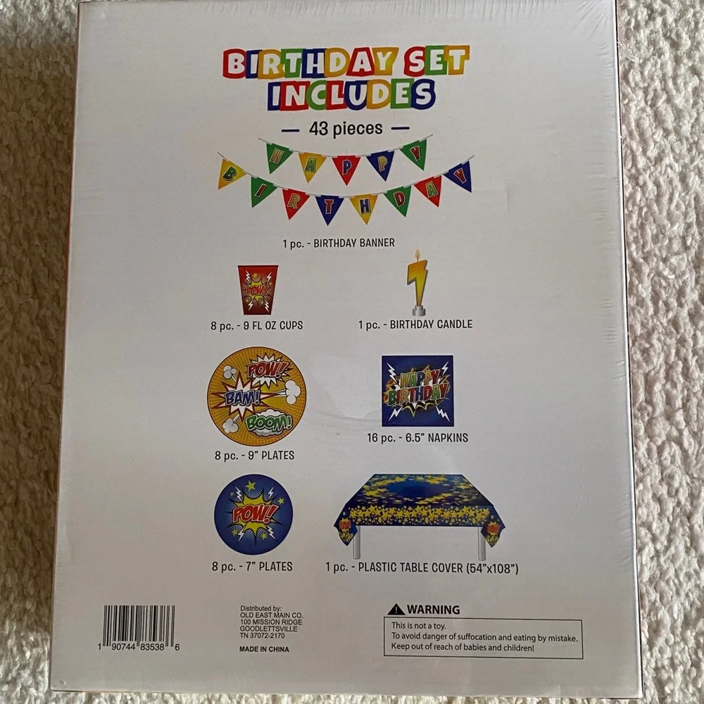 Happy Birthday Party in a Box Birthday Set - Multicolor